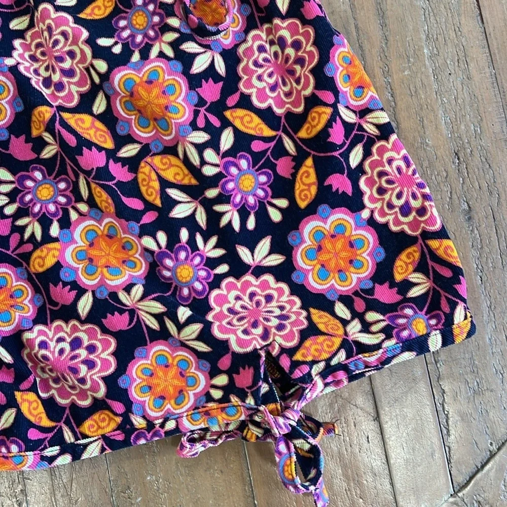 Hanna andersson retro floral corduroy dress